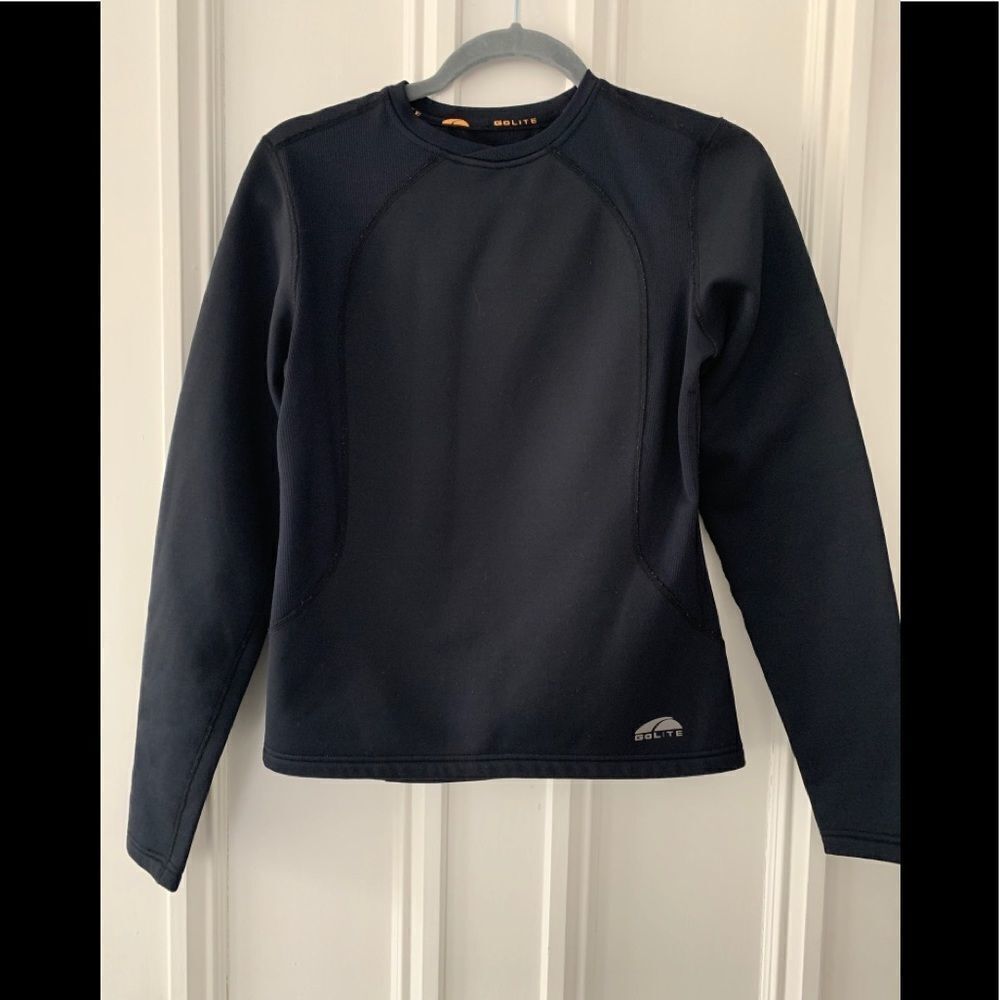 Go lite black fleece lined top Medium